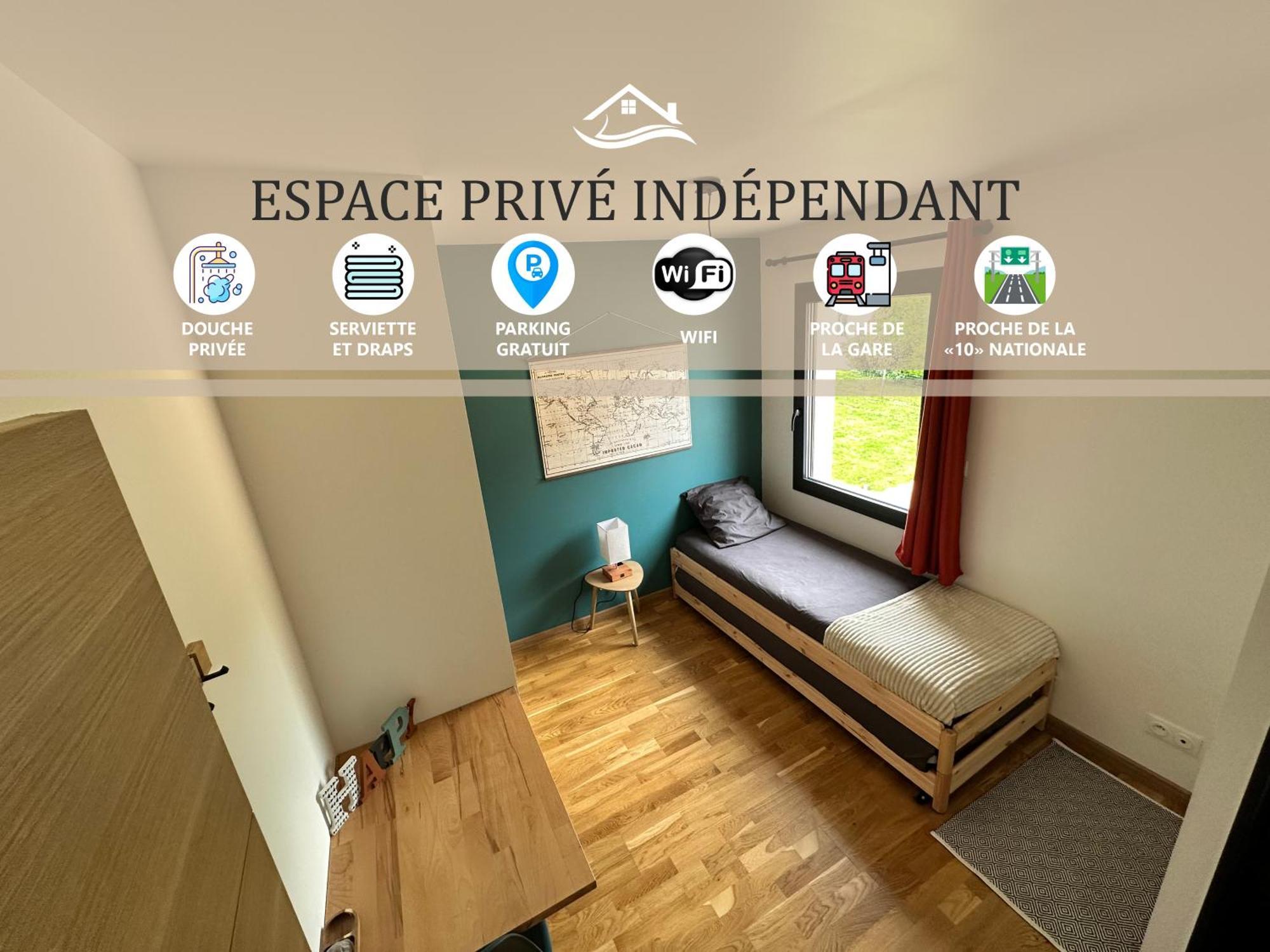Chambre Privee Au Calme - Proche Gare - Parking Gratuit Ле-Гон-Понтувре Экстерьер фото